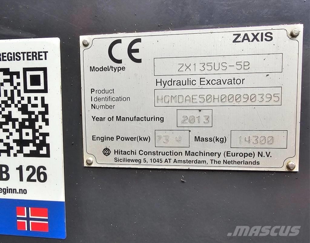 Hitachi ZX 135 US-5 Εκσκαφείς με ερπύστριες