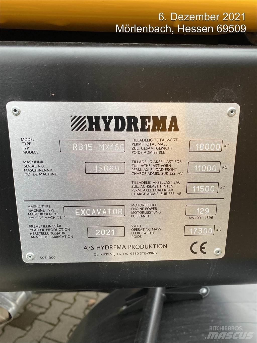 Hydrema MX16G Εκσκαφείς με τροχούς - λάστιχα