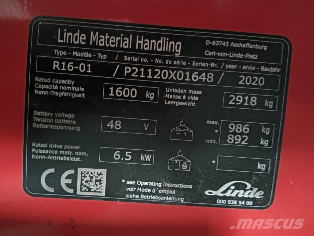 Linde R 16 Ανυψωτικά στενών δρόμων