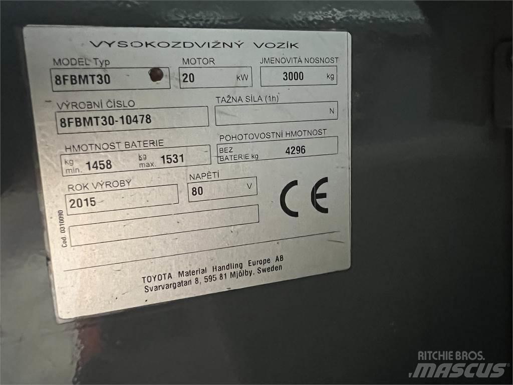 Toyota 8FBMT30 Ηλεκτρικά περονοφόρα ανυψωτικά κλαρκ