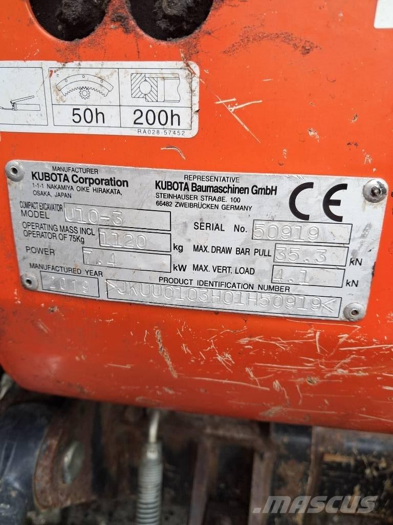 Kubota U 10-3 Εκσκαφάκι (διαβολάκι) < 7t