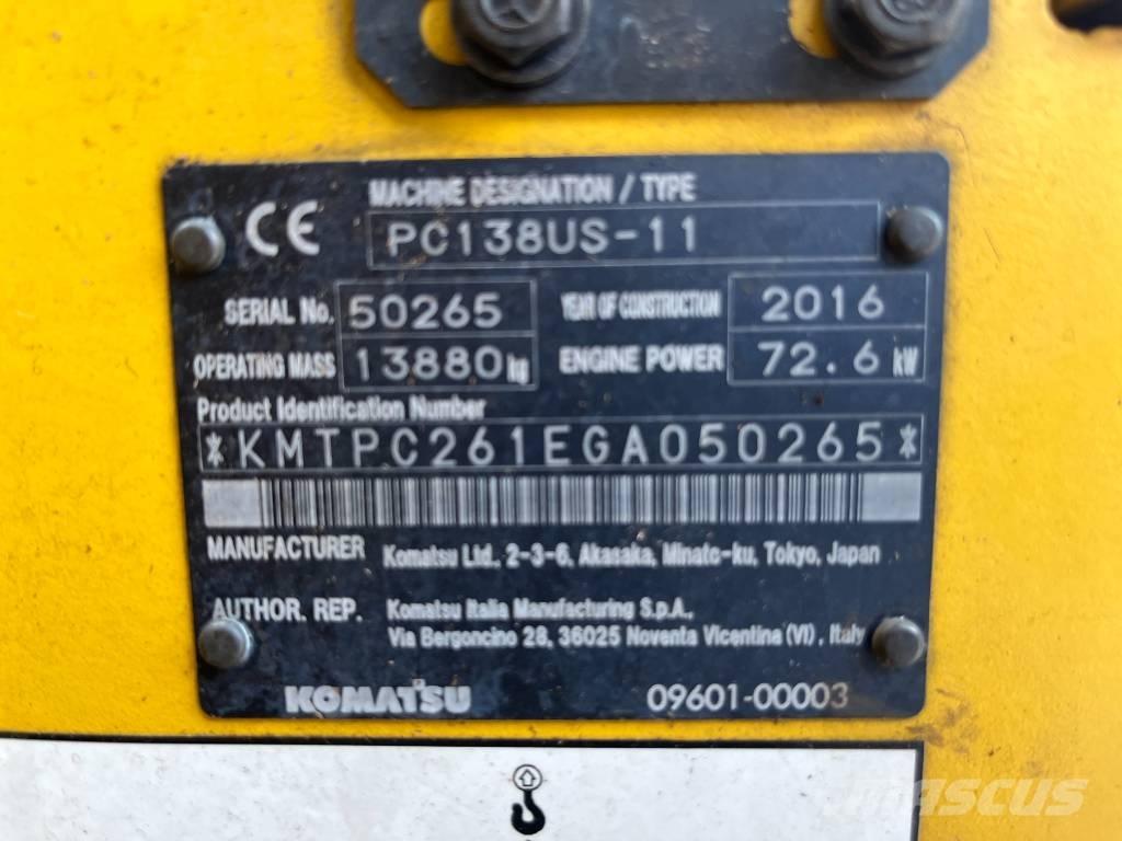 Komatsu PC 138 US-11 Εκσκαφείς με ερπύστριες