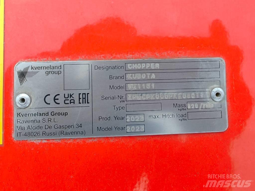 Kubota SE 1151UB Χορτοκοπτικά και κορυφολόγοι βοσκοτόπων