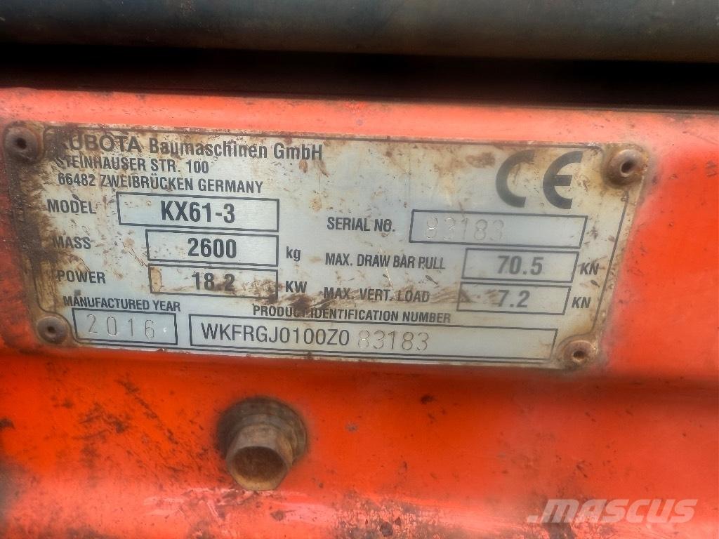 Kubota KX 61-3 Εκσκαφάκι (διαβολάκι) < 7t
