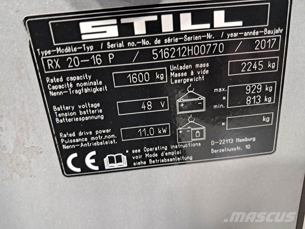 Still RX 20-16 P Ηλεκτρικά περονοφόρα ανυψωτικά κλαρκ