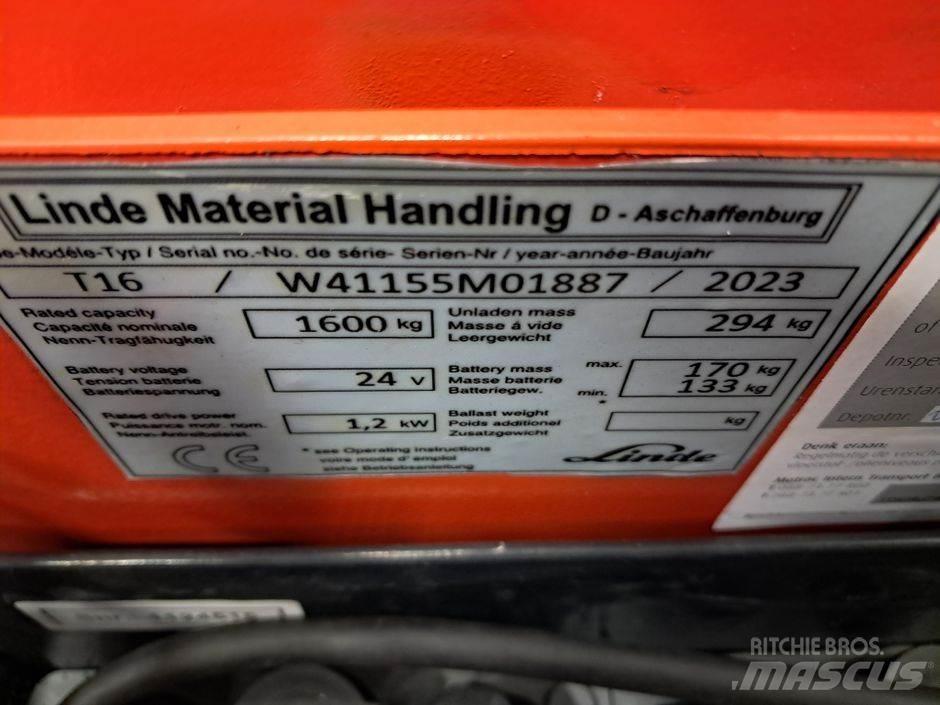 Linde T16 Χειροκίνητο περονοφόρο ανυψωτικό