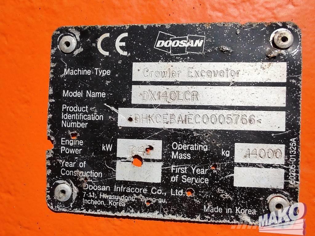 Doosan DX 140 LCR Εκσκαφείς με ερπύστριες