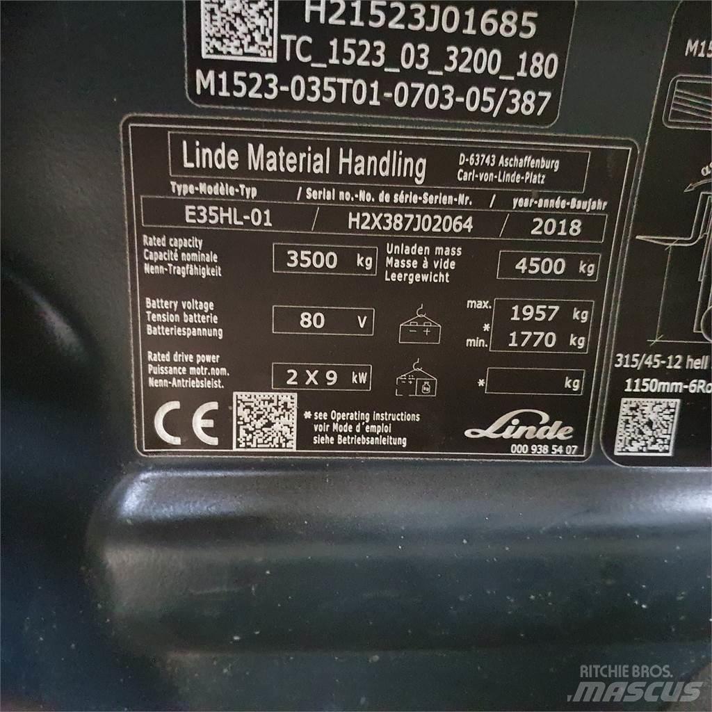 Linde E35HL Ηλεκτρικά περονοφόρα ανυψωτικά κλαρκ