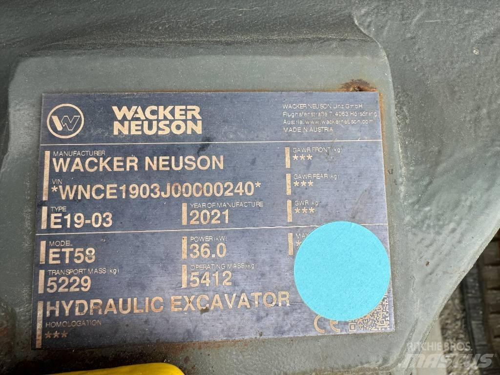 Wacker Neuson ET58 Εκσκαφείς με ερπύστριες