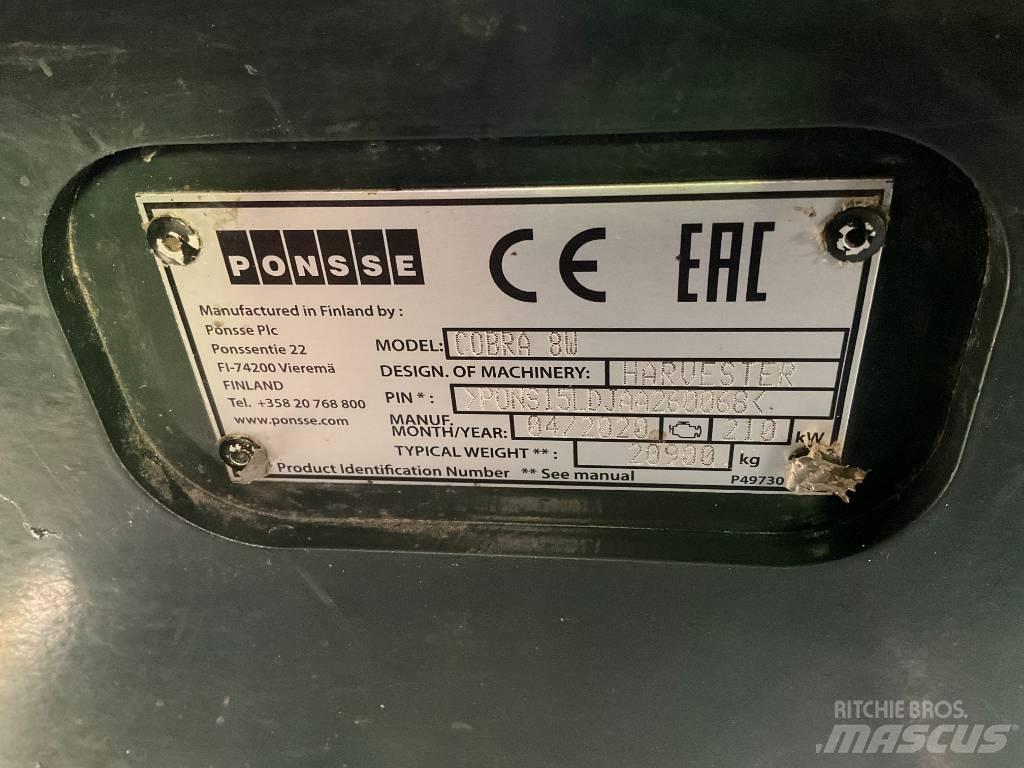 Ponsse COBRA 8W Θεριζοαλωνιστικές μηχανές