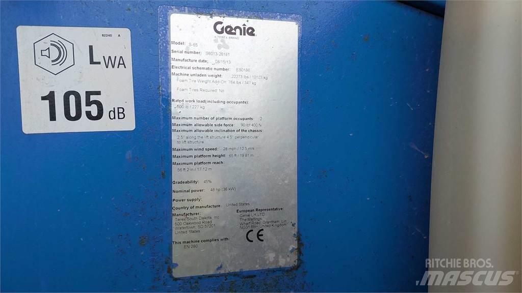 Genie S65 Ανυψωτήρες με τηλεσκοπικό βραχίονα