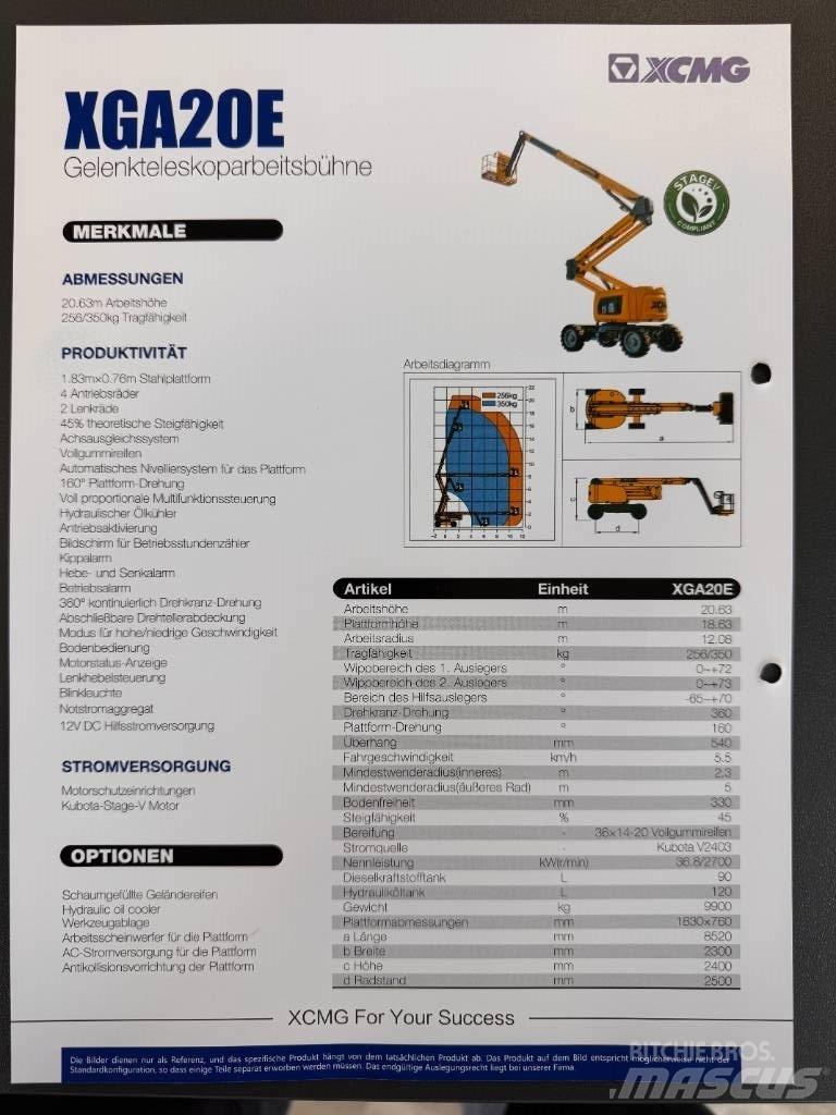 XCMG XGA 20 E Ανυψωτήρες με αρθρωτό βραχίονα