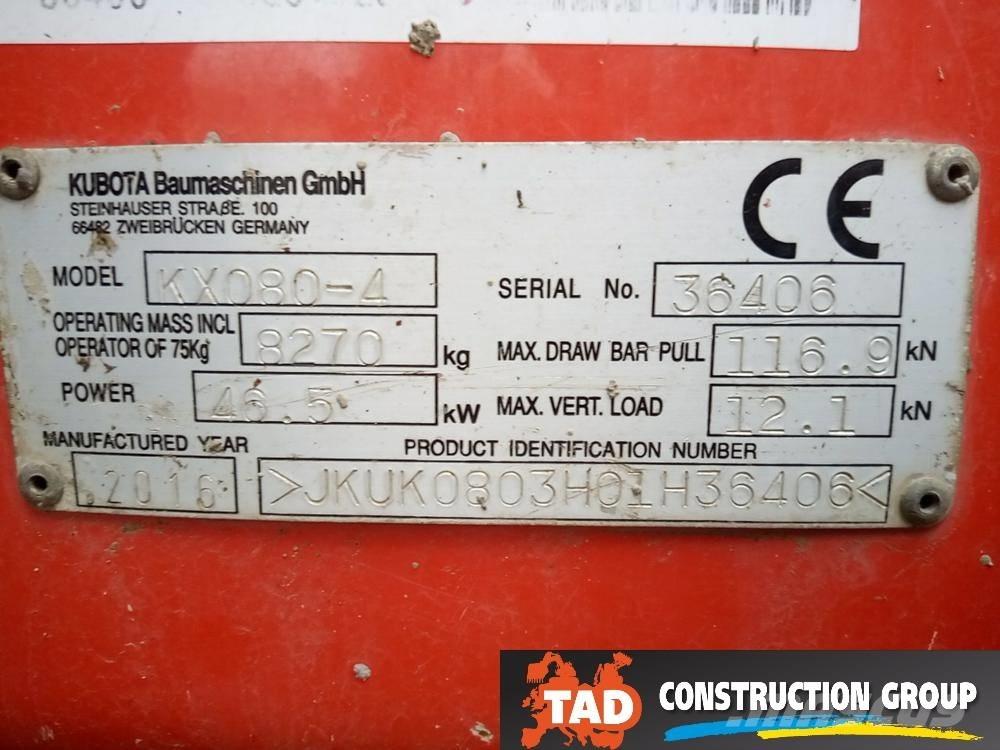 Kubota KX 080-4 Μίνι εκσκαφείς 7t - 12t
