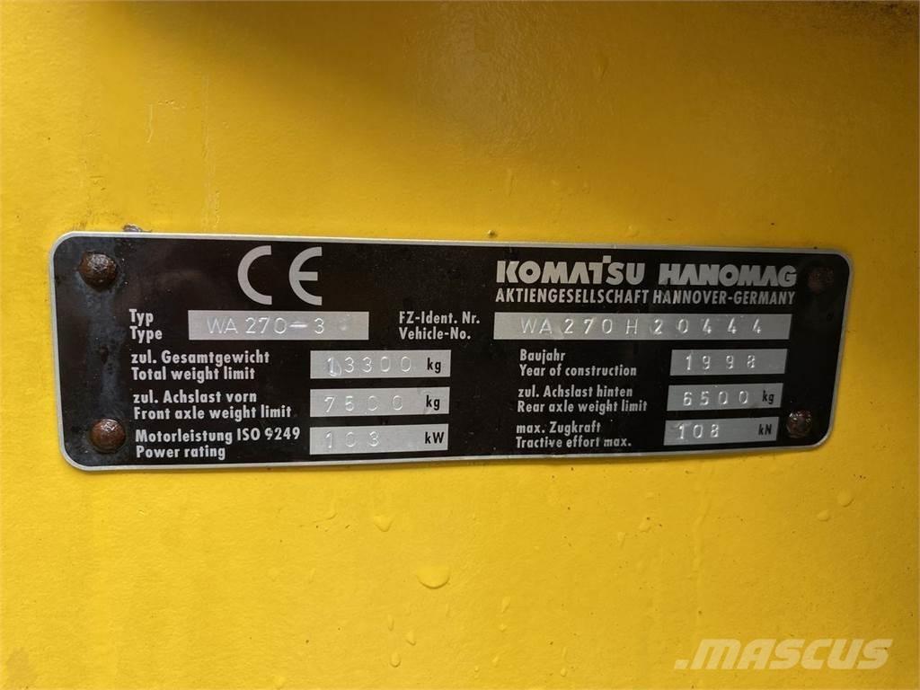 Komatsu WA270-3 Φορτωτές με λάστιχα (Τροχοφόροι)