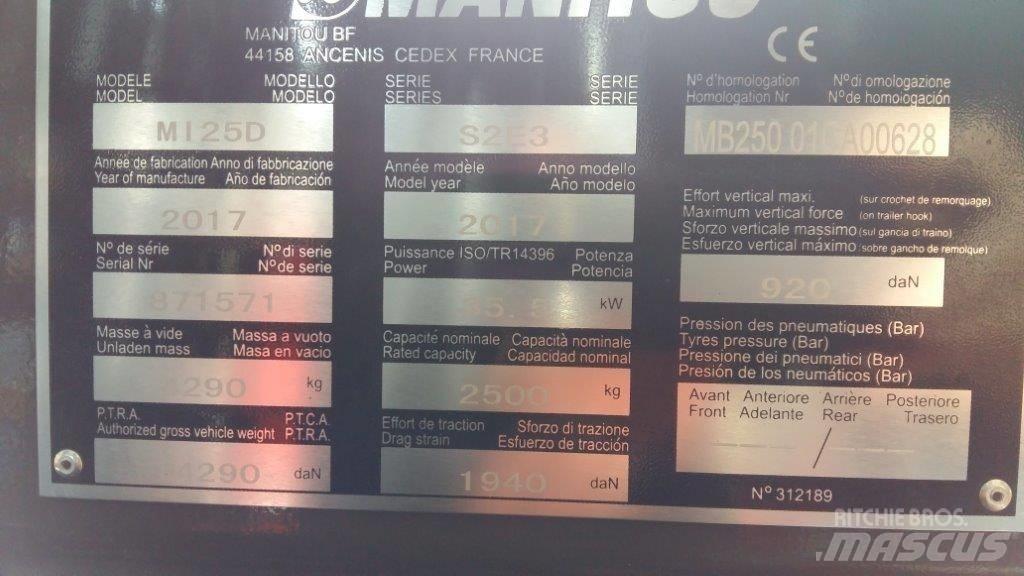 Manitou MI25D Περονοφόρα ανυψωτικά κλαρκ με φυσικό αέριο LPG