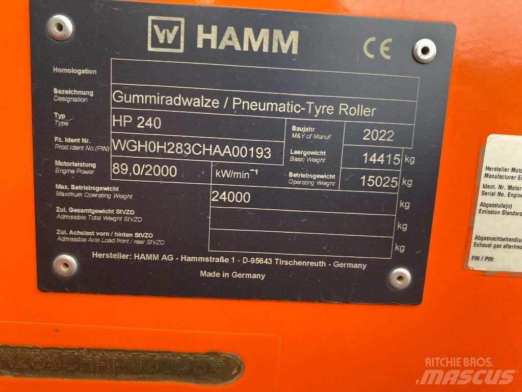 Hamm HP240 Οδοστρωτήρες διπλού κυλίνδρου