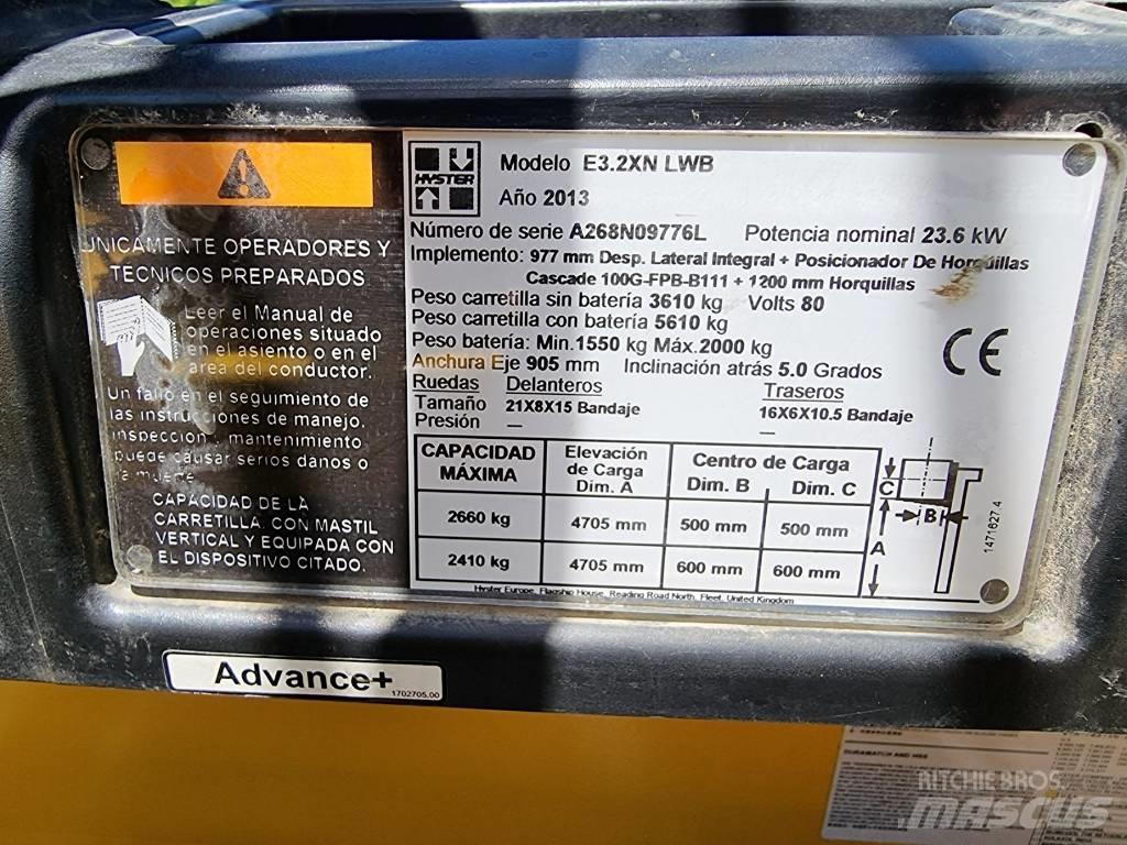 Hyster E 3.20 XN LWB Ηλεκτρικά περονοφόρα ανυψωτικά κλαρκ