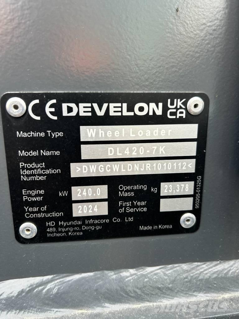 Develon DL 420 CVT-7 Φορτωτές με λάστιχα (Τροχοφόροι)