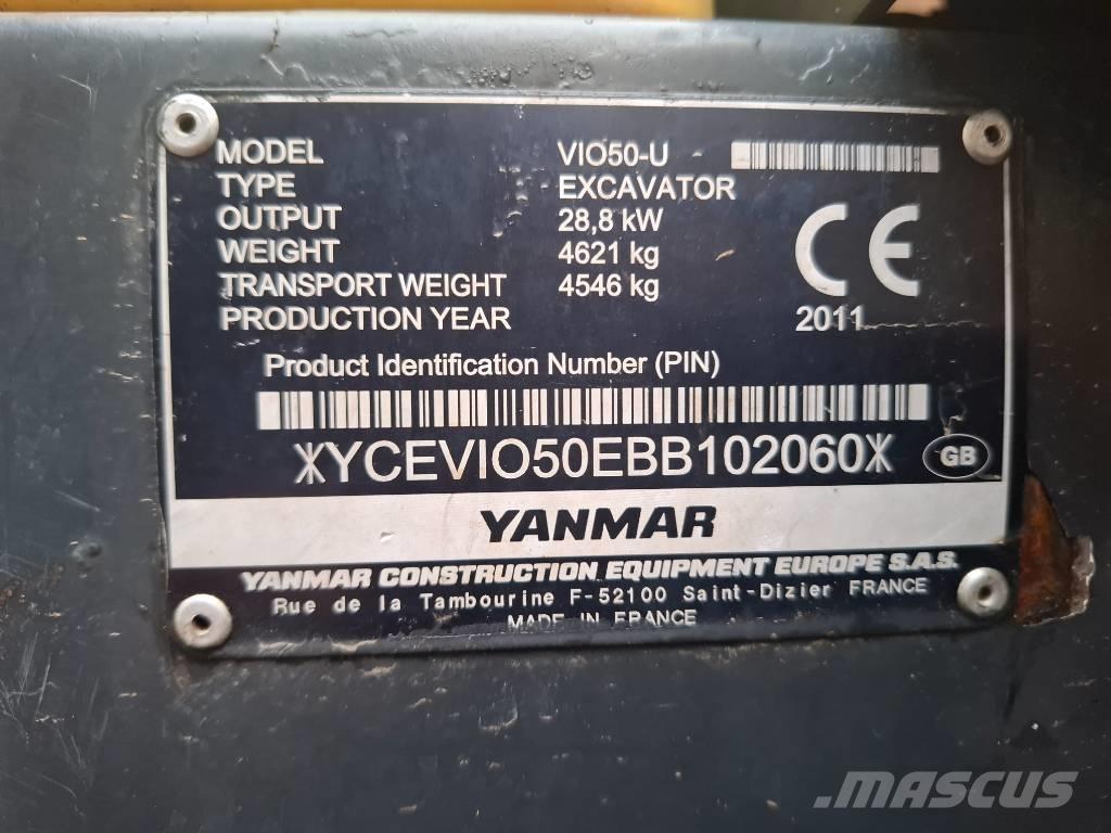 Yanmar VIO50-U Εκσκαφάκι (διαβολάκι) < 7t
