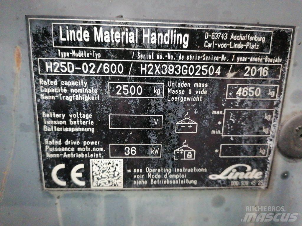 Linde H25D-02/600 Περονοφόρα ανυψωτικά κλαρκ με φυσικό αέριο LPG