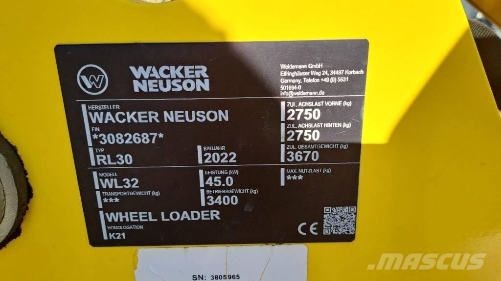 Wacker Neuson WL32 Φορτωτές με λάστιχα (Τροχοφόροι)