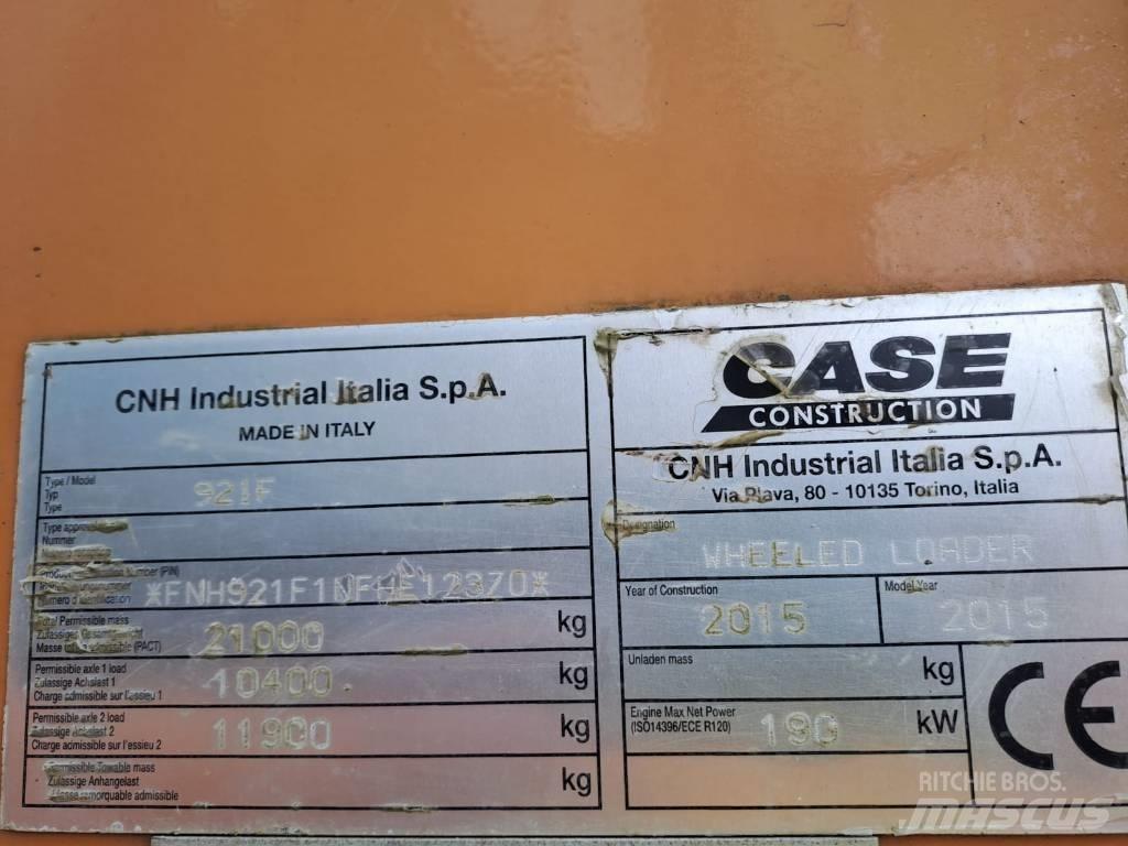 CASE 921 F Φορτωτές με λάστιχα (Τροχοφόροι)