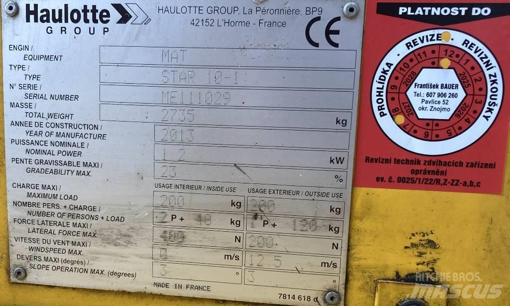Haulotte Star 10 Ανυψωτήρες με τηλεσκοπικό βραχίονα