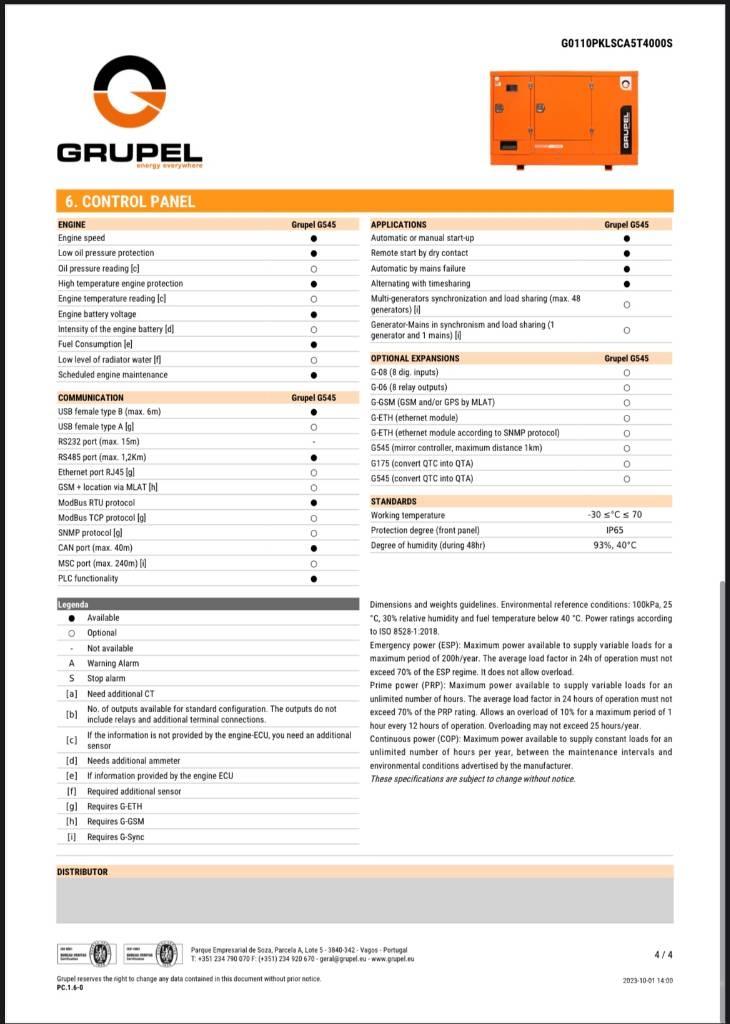  Grupel G545 Γεννήτριες ντίζελ