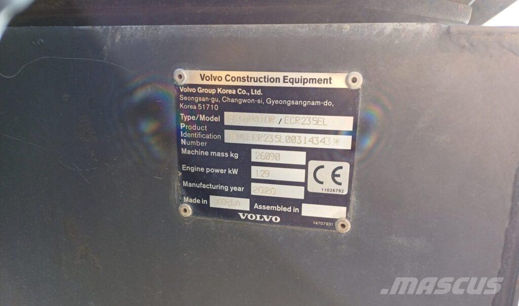 Volvo ECR235EL Εκσκαφείς με ερπύστριες