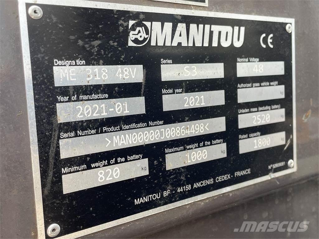 Manitou ME318 Ηλεκτρικά περονοφόρα ανυψωτικά κλαρκ