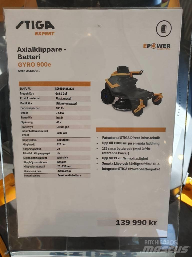 Stiga GYRO 900E DEMO Χορτοκοπτικά με καθιστό χειριστή