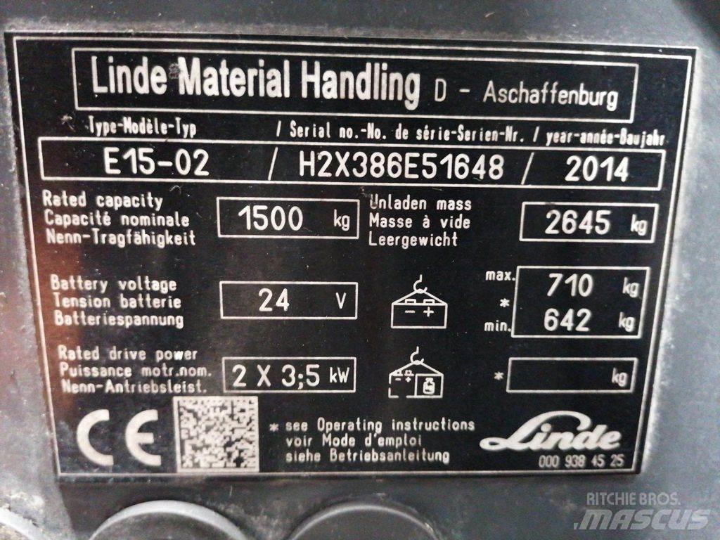 Linde E15-02 Ηλεκτρικά περονοφόρα ανυψωτικά κλαρκ