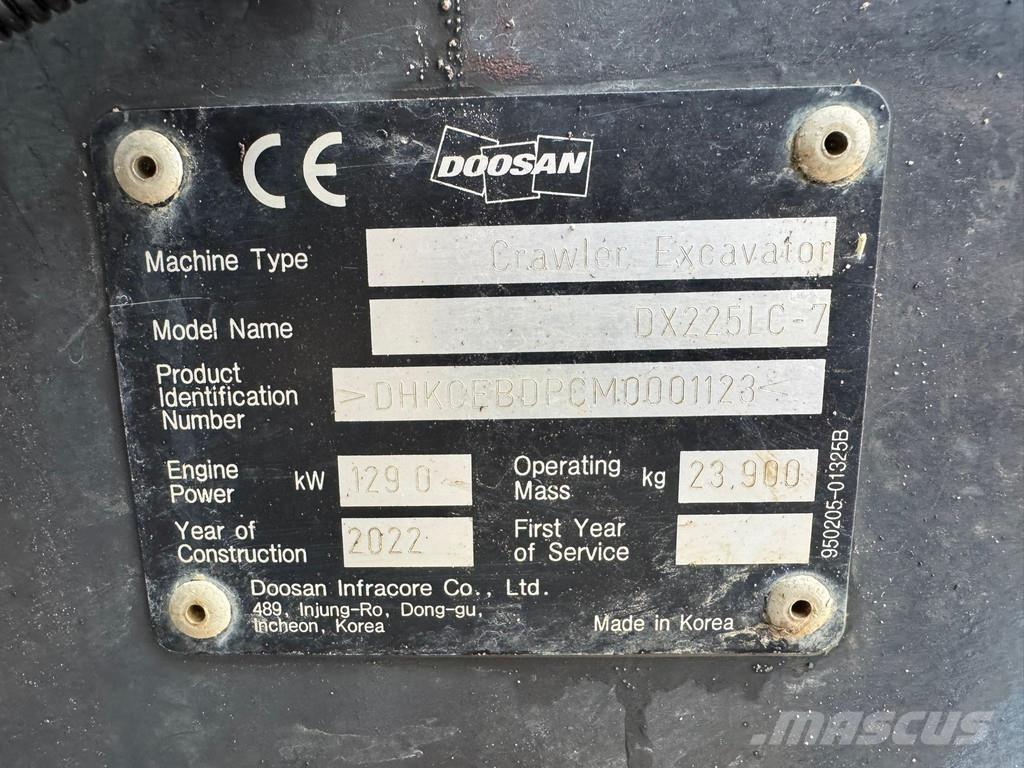 Doosan DX225LC-7 Ειδικοί εκσκαφείς
