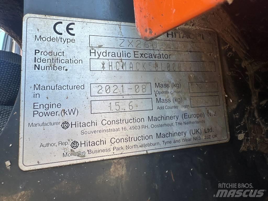 Hitachi ZX 26 U-6 Εκσκαφάκι (διαβολάκι) < 7t