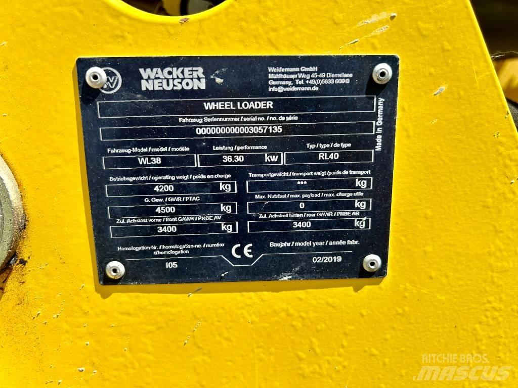 Wacker WL 38 Φορτωτές με λάστιχα (Τροχοφόροι)