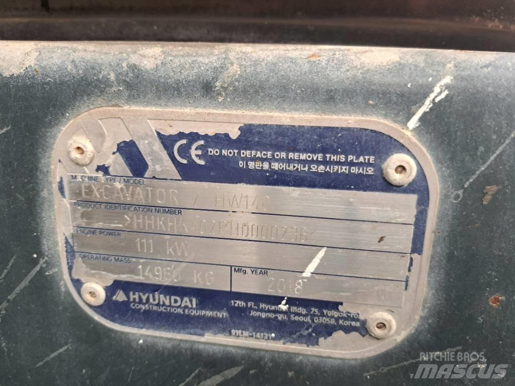 Hyundai HW140 Εκσκαφείς με τροχούς - λάστιχα