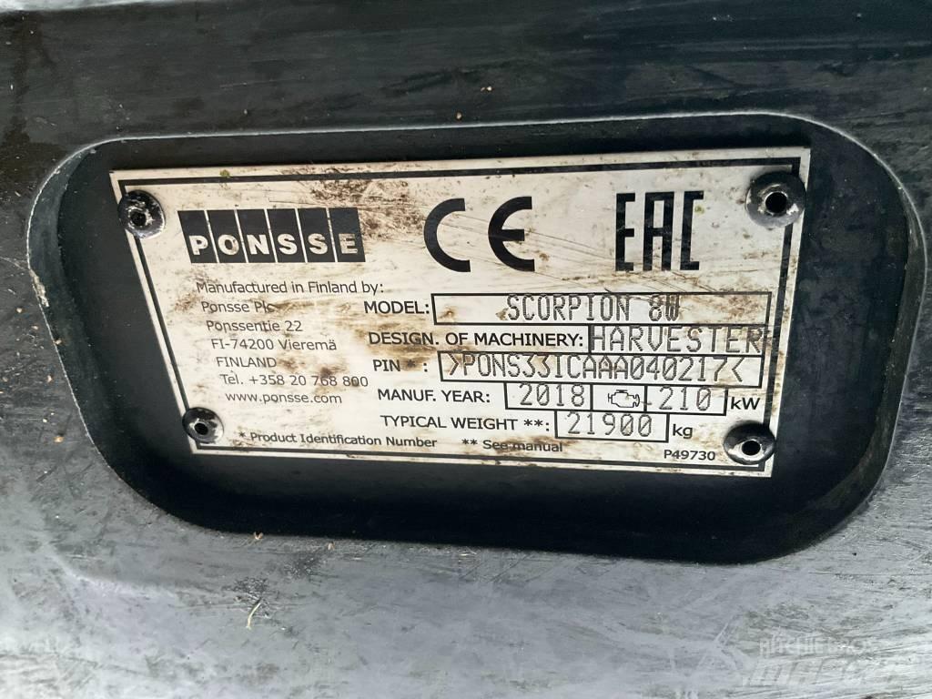 Ponsse SCORPION 8W Θεριζοαλωνιστικές μηχανές
