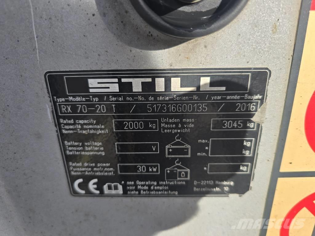 Still RX 70-20 Περονοφόρα ανυψωτικά κλαρκ με φυσικό αέριο LPG