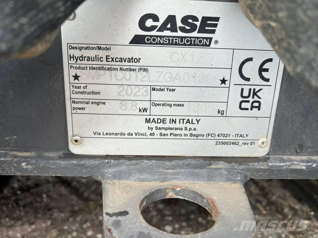 CASE CX 12 D Εκσκαφάκι (διαβολάκι) < 7t