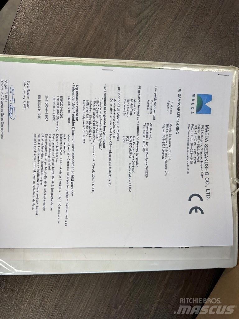 Maeda MC 285 C WME-3 Μίνι γερανοί