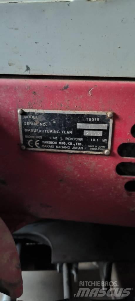Takeuchi TB016 Εκσκαφάκι (διαβολάκι) < 7t