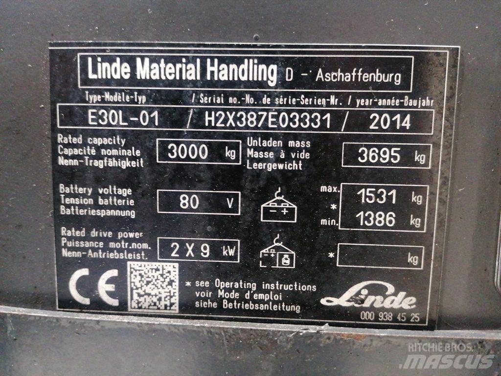 Linde E30L-01 Ηλεκτρικά περονοφόρα ανυψωτικά κλαρκ