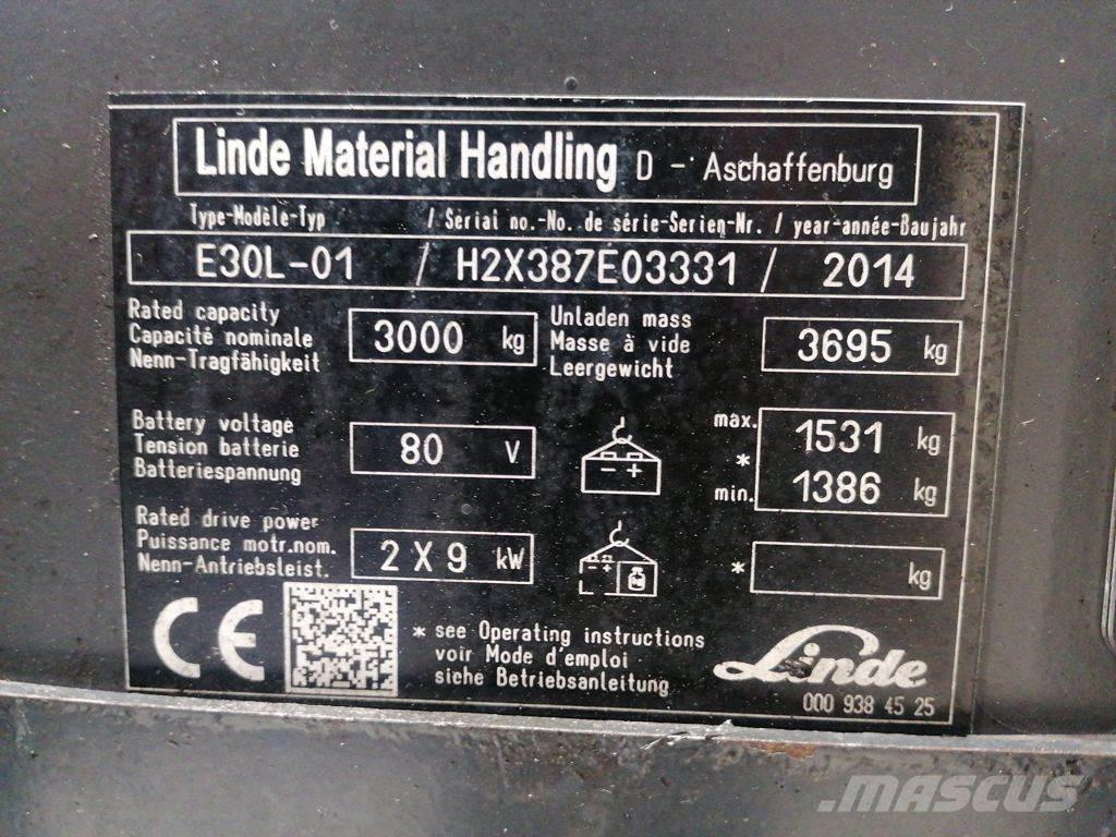 Linde E30L-01 Ηλεκτρικά περονοφόρα ανυψωτικά κλαρκ