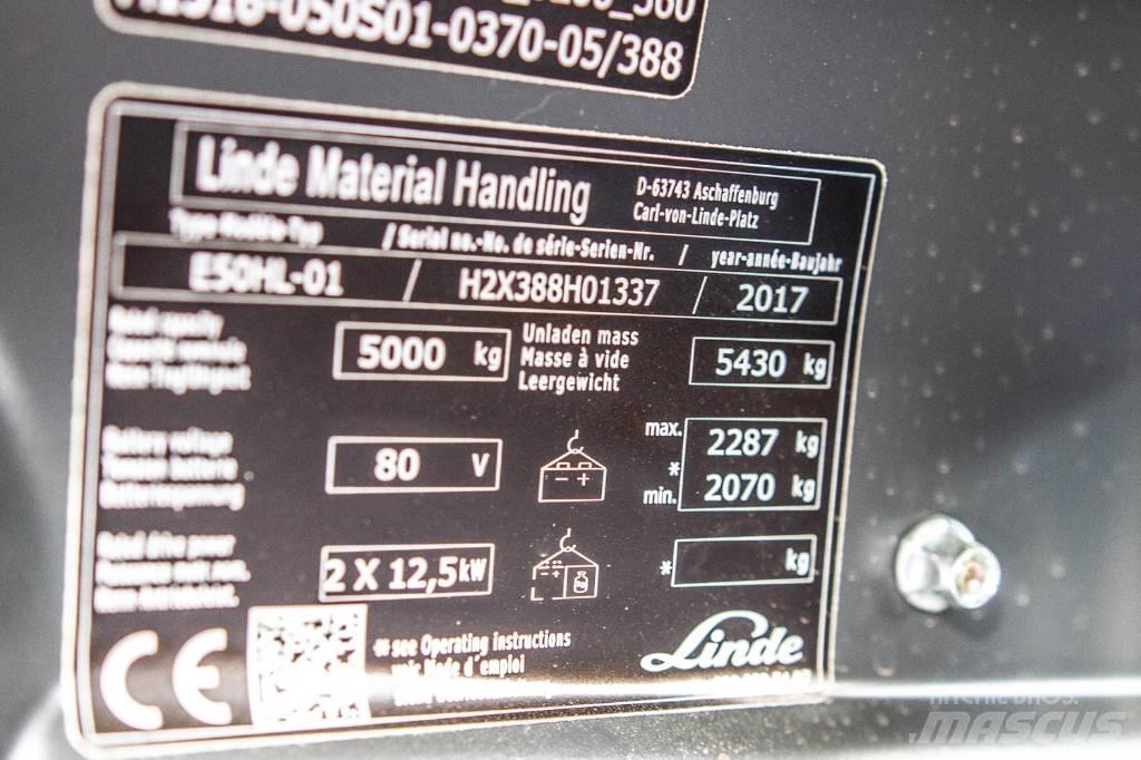 Linde E50HL-01 Ηλεκτρικά περονοφόρα ανυψωτικά κλαρκ