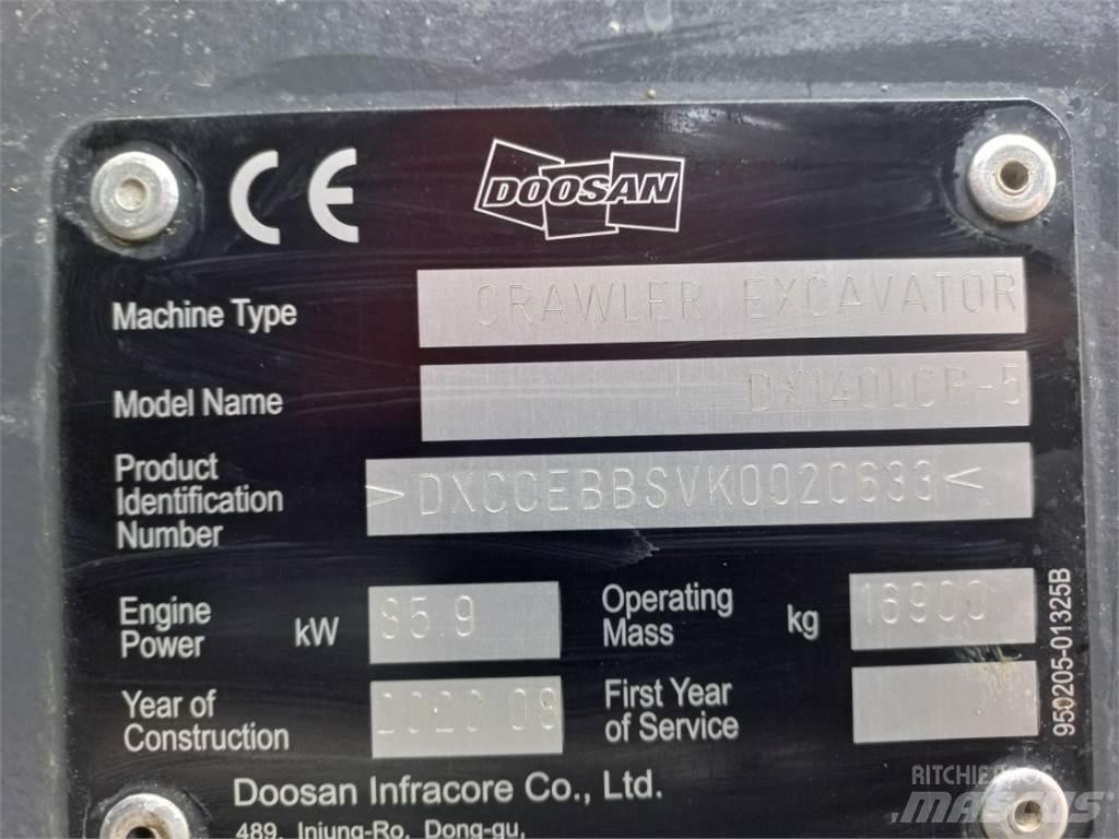 Develon DX140LCR-5 Εκσκαφείς με ερπύστριες