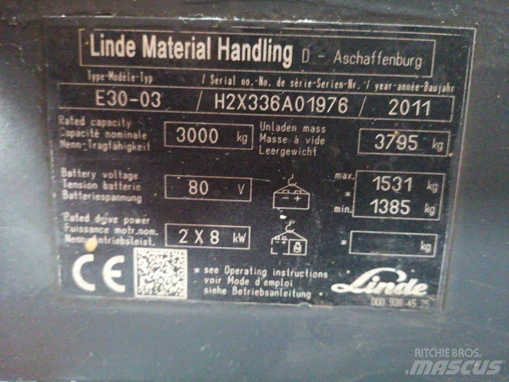Linde E30-03 Ηλεκτρικά περονοφόρα ανυψωτικά κλαρκ