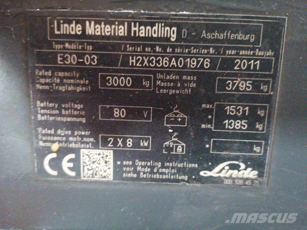 Linde E30-03 Ηλεκτρικά περονοφόρα ανυψωτικά κλαρκ