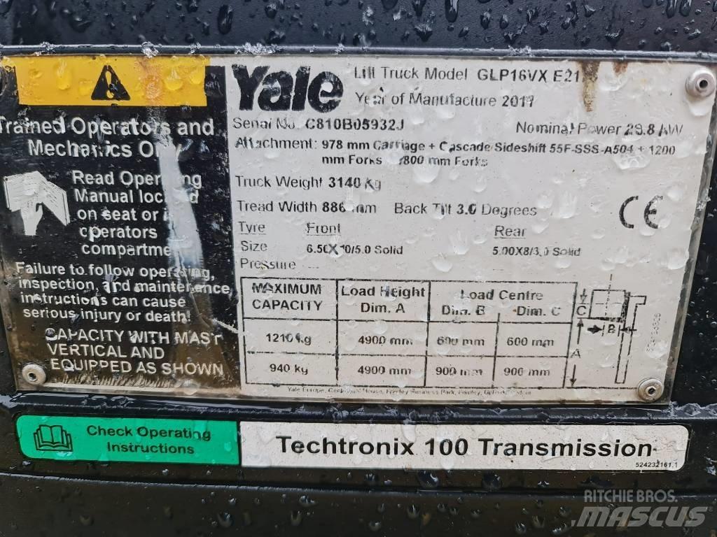 Yale GLP16VX Περονοφόρα ανυψωτικά κλαρκ με φυσικό αέριο LPG