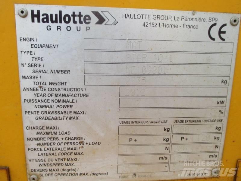 Haulotte Star 10 Ανυψωτήρες με κατακόρυφους πυλώνες
