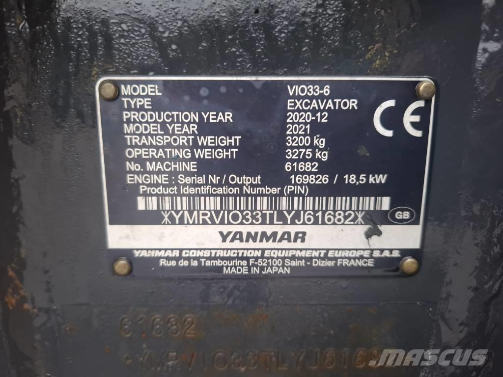 Yanmar Vio 33-6 Εκσκαφάκι (διαβολάκι) < 7t